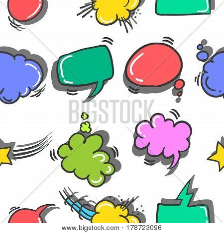 Collection stock of text balloon colorful vector art