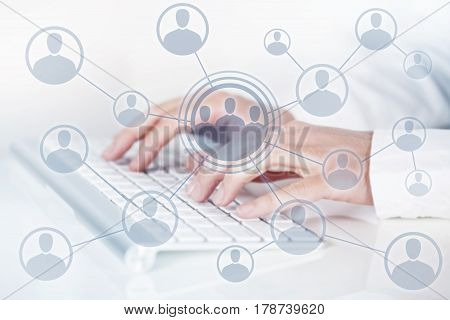 Business concept for social network (studio shot, digitally manipulated)