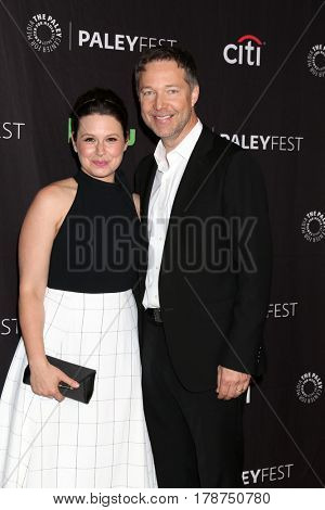LOS ANGELES - MAR 26:  Katie Lowes, George Newbern at the 34th Annual PaleyFest Los Angeles - 
