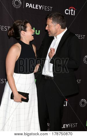 LOS ANGELES - MAR 26:  Katie Lowes, George Newbern at the 34th Annual PaleyFest Los Angeles - 