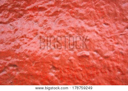 Rough Orange Painted On Cement Floor Texture Background