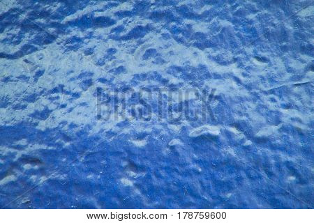 Rough Blue Painted On Cement Floor Texture Background