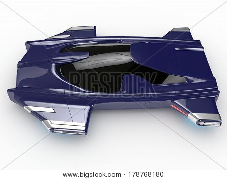 Concept Hover car H3 Car Technology high quality 3d redered image