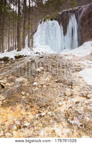Urlatoarea waterfall in Ciucas Mountains located in Ciucas Mountains Nature Park.