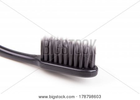 Closeup Of Toothbrush Charcoal Soft And Slim Tapered Bristle