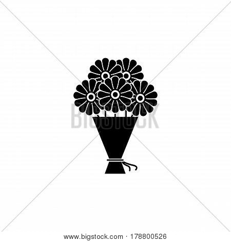 Bouquet of flowers solid icon, mother's day, holiday vector graphics, a filled pattern on a white background, eps 10.
