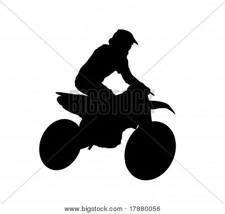 Siluet Motocross binici