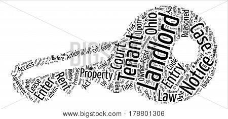 Landlord s Corner Unauthorized Entry and ORC and text background word cloud concept