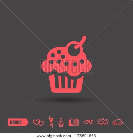 Pictograph of cake. Vector concept illustration for design. Eps 10