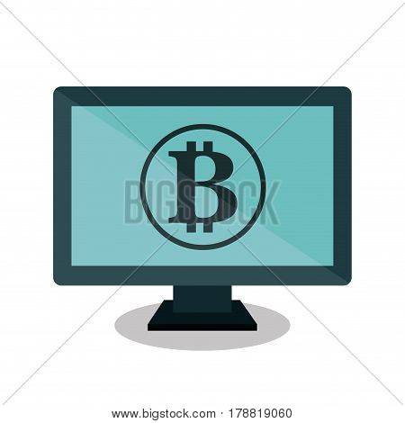 bitcoins trading flat icons vector illustration design