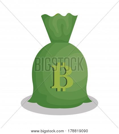 bitcoins trading flat icons vector illustration design