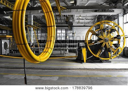Tube rolling plant. Manufacture of plastic pipes. Industrial equipment