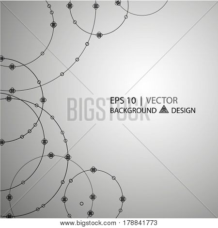 Geometric abstract background. Circles intersection. The vector image 10 eps.