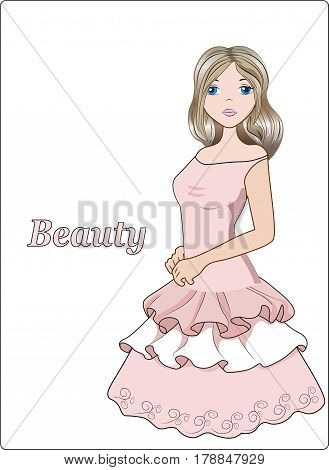 the beautiful girl in a ball evening dress the bride the princess