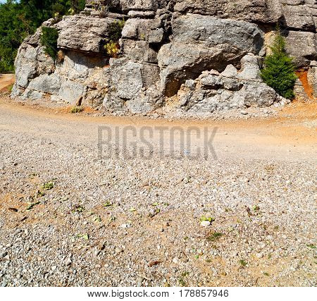 From The Hill In Asia Turkey Selge Old Architecture Ruins And Nature