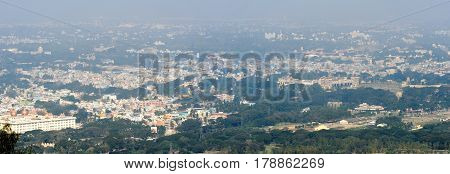 Panoramic View To The City Of Mysore