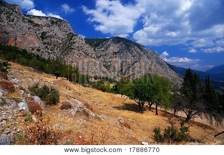 Parnassus montagne a Delfi, Grecia