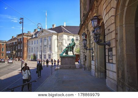 COPENHAGEN DENMARK - JUNE 15: At walls of Kongelige Theater located at Copenhagen Denmark in 2012