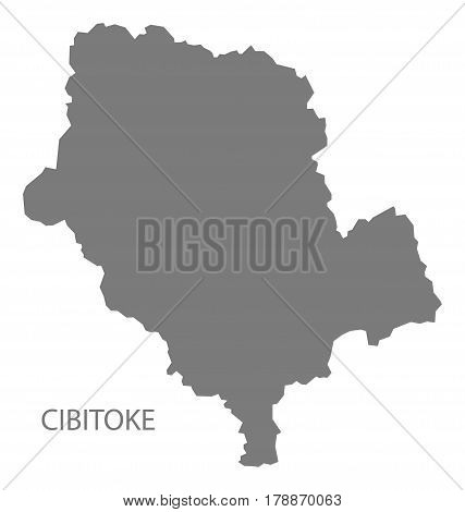 Cibitoke Burundi Province Map Grey Illustration Silhouette
