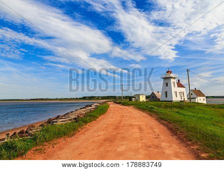  Lighthouse at North Rustico Harbour, Prince Edward Island, Canada