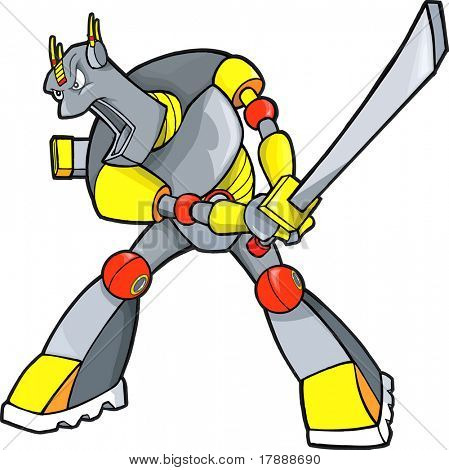 Robot Ninja Vector Illustration