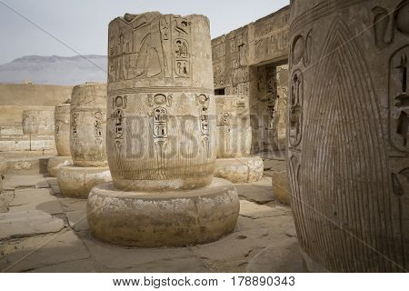 Temple Of Medinet Habu, Dedicated To Rameses Iii. - Unesco World Heritage Site, Luxor, Egypt
