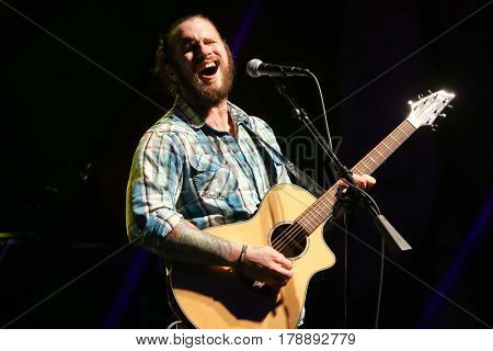 HUNTINGTON, NY-MAR 25: Singer Brian Ripps performs onstage at the Paramount on March 25, 2017 in Huntington, New York.
