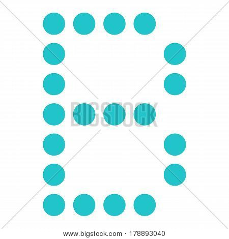 Use it in all your designs. Digital letter B display board for airport schedules, train timetables, scoreboard etc. Quick and easy recolor graphic element in technique vector illustration