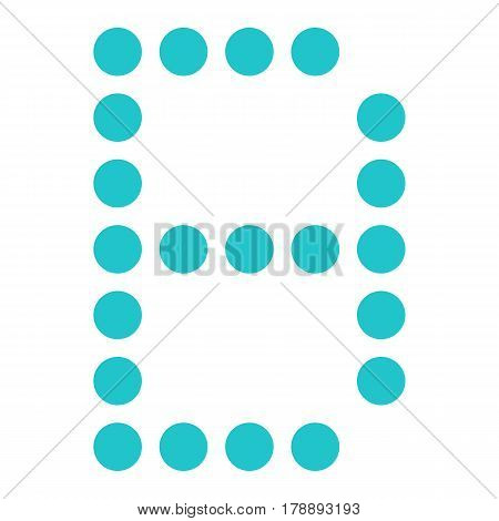 Use it in all your designs. Digital letter B display board for airport schedules, train timetables, scoreboard etc. Quick and easy recolor graphic element in technique vector illustration