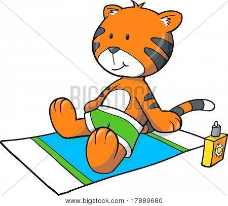 Bronceado de tigre Vector Illustration