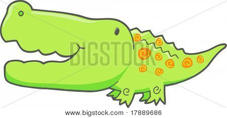 Krokodil vektor element