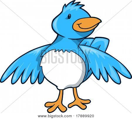 Blue Bird vektor Illustration