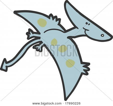Fling Dinosaur Vector Illustration