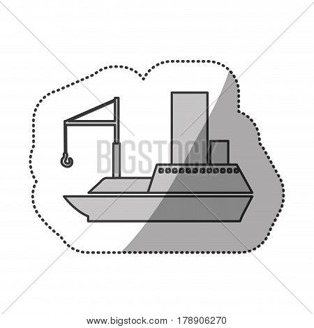 contour ship maritime transpotation, vector illustration design