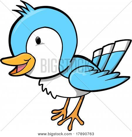 Blue Bird vektor Illustration