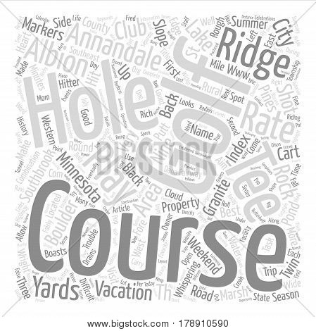 Minnesota Golf Course in the Annandale Area text background word cloud concept