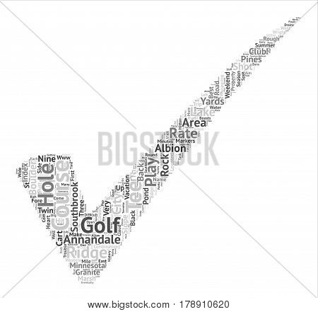 Minnesota Golf Course in the Annandale Area text background wordcloud concept