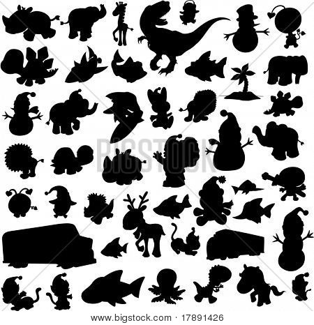 Vector silueta colección