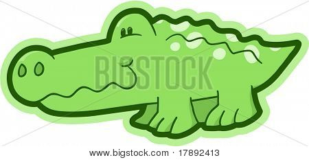 Safari Crocodile Vector Illustration