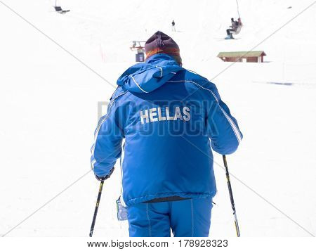 Man Skiing