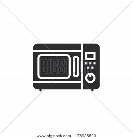 microwave oven icon vector solid flat sign pictogram isolated on white logo illustration