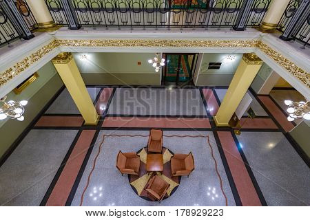 Interior Of The Metropol Hotel Moscow, Russia