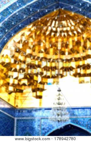 In Iran  And Old Antique Mosque    Minaret