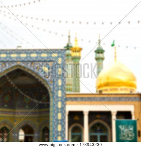 In Iran  And Old Antique Mosque    Minaret