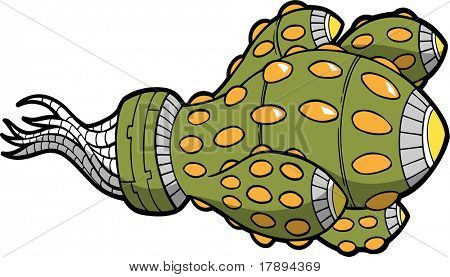 Alien Raumschiff Vector Illustration