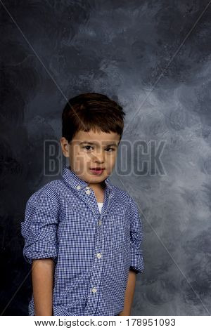 little boy in pose