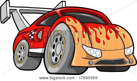 ホットロッドのレース車のベクトル図