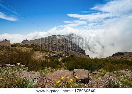 Madeira mountains landscape Pico do Arieiro, Madeira Islands, Portugal