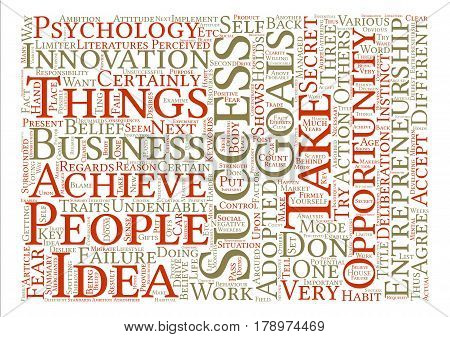 Psychology Of Opportunity Business Success text background word cloud concept