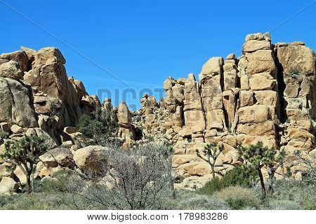 Rock Formations at Joshua Tree National Park